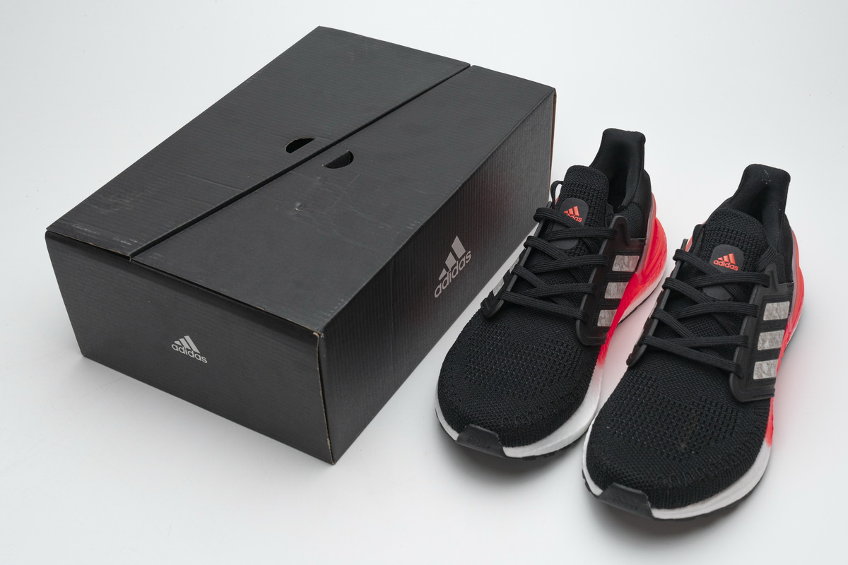 Adidas Ultra Boost 20 Core Black Signal Coral EG0756 - Image 2