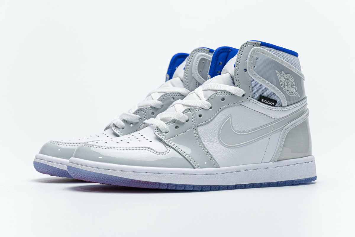 Air Jordan 1 Retro High Zoom White Racer Blue CK6637-104 - Image 4