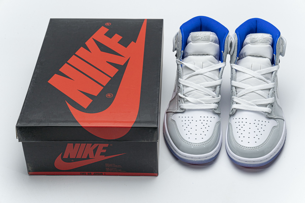 Air Jordan 1 Retro High Zoom White Racer Blue CK6637-104 - Image 2