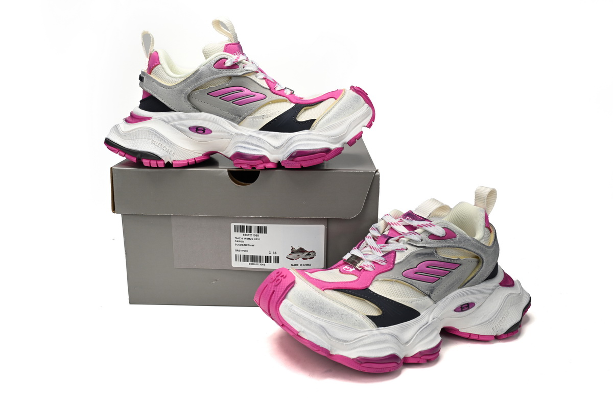 Balenciaga CARGO Sneaker Black And White Powder 784339-W2MV6-0310 - Image 3