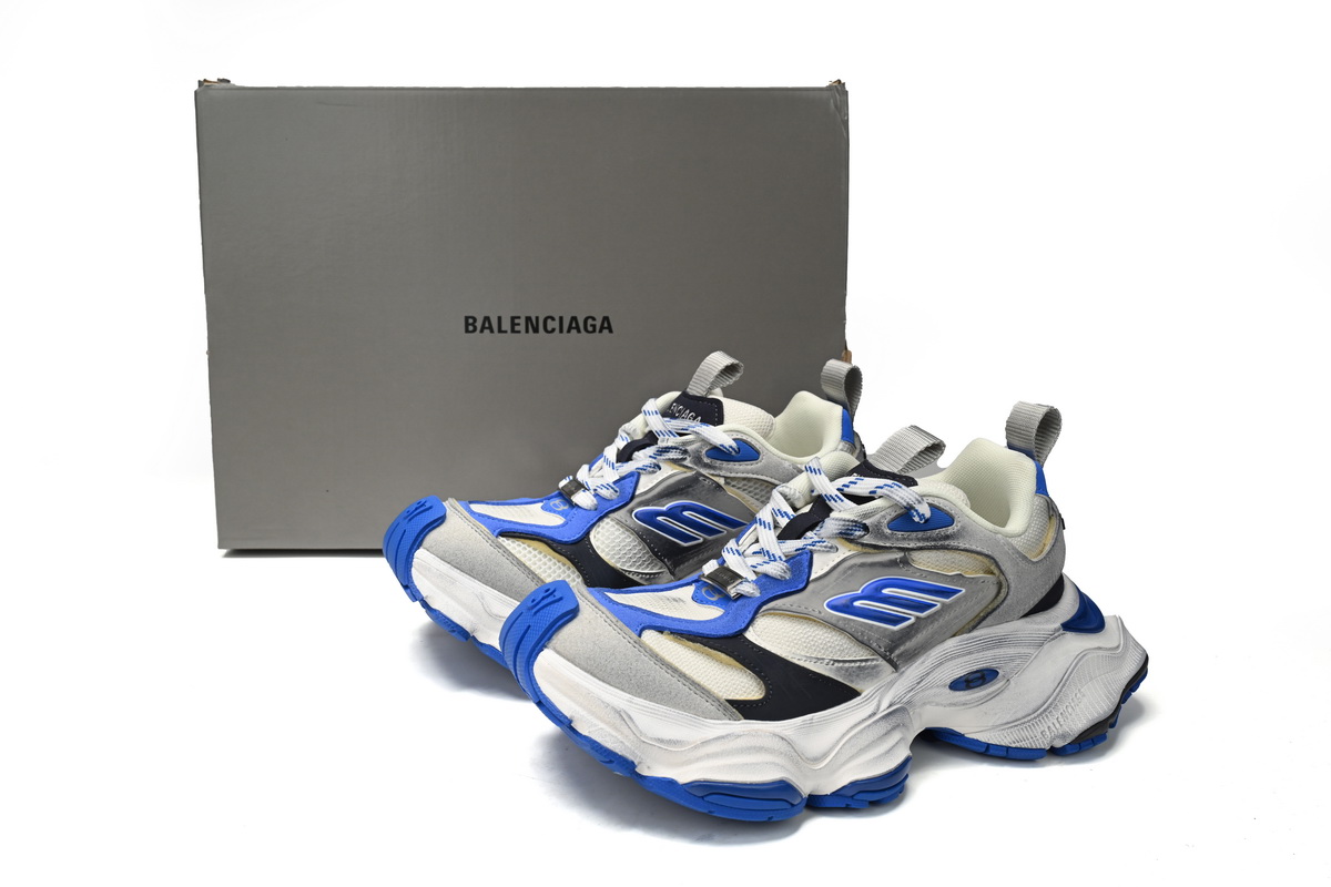 Balenciaga CARGO Sneaker Black White And Blue 784339-W2MV6-0328 - Image 3