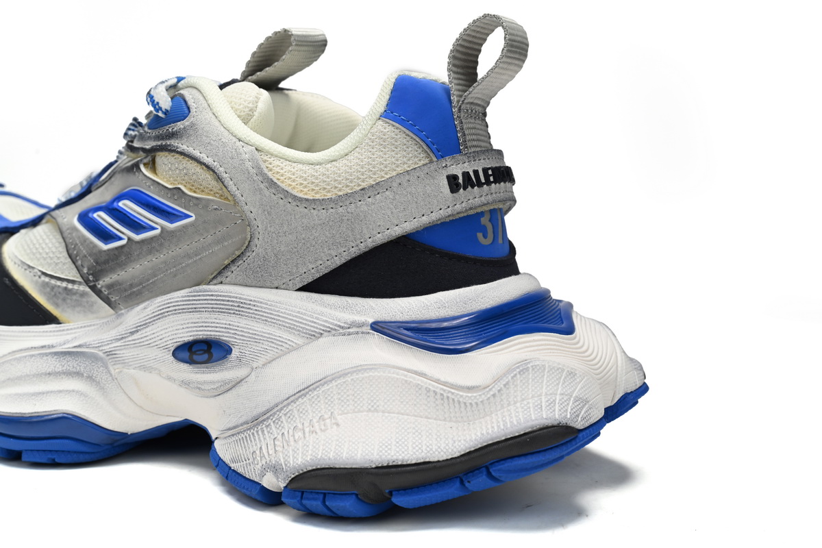 Balenciaga CARGO Sneaker Black White And Blue 784339-W2MV6-0328 - Image 9