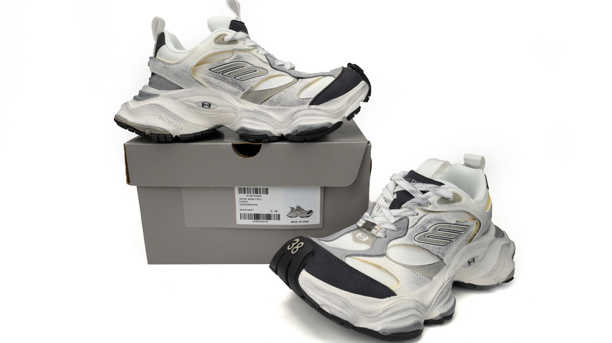 Balenciaga CARGO Sneaker White Rice White Gray 785756-W2MV1-9012 - Image 2