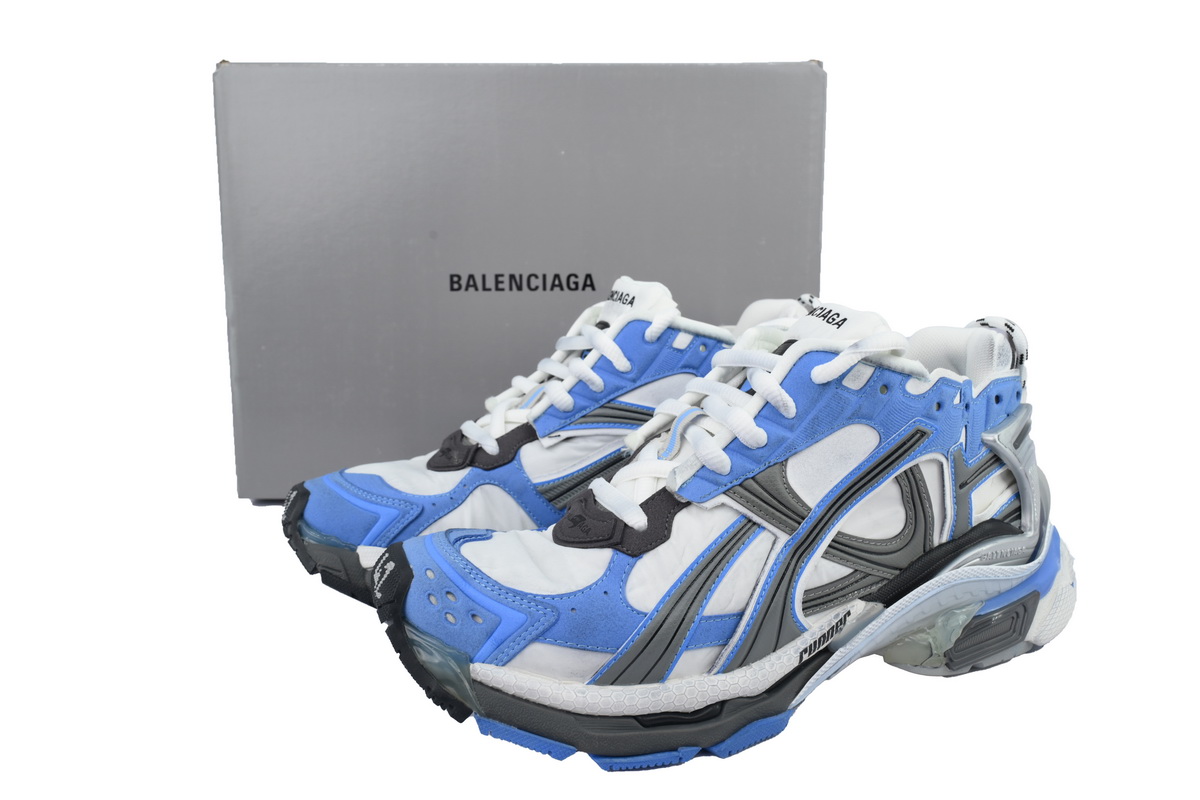 Balenciaga Runner Sneaker 'Worn-Out - Blue Grey' 772774 W3RNY 4912 - Image 6