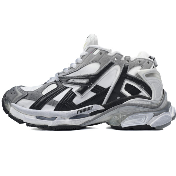 Balenciaga Runner White Black Gray 677402 W3RB2 9012