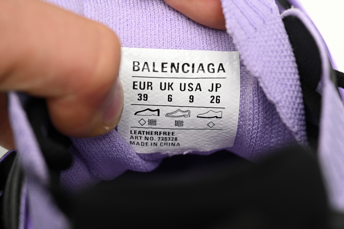 Balenciaga Track Black Rice Black Purple  736328 W3SKC 1058 - Image 12