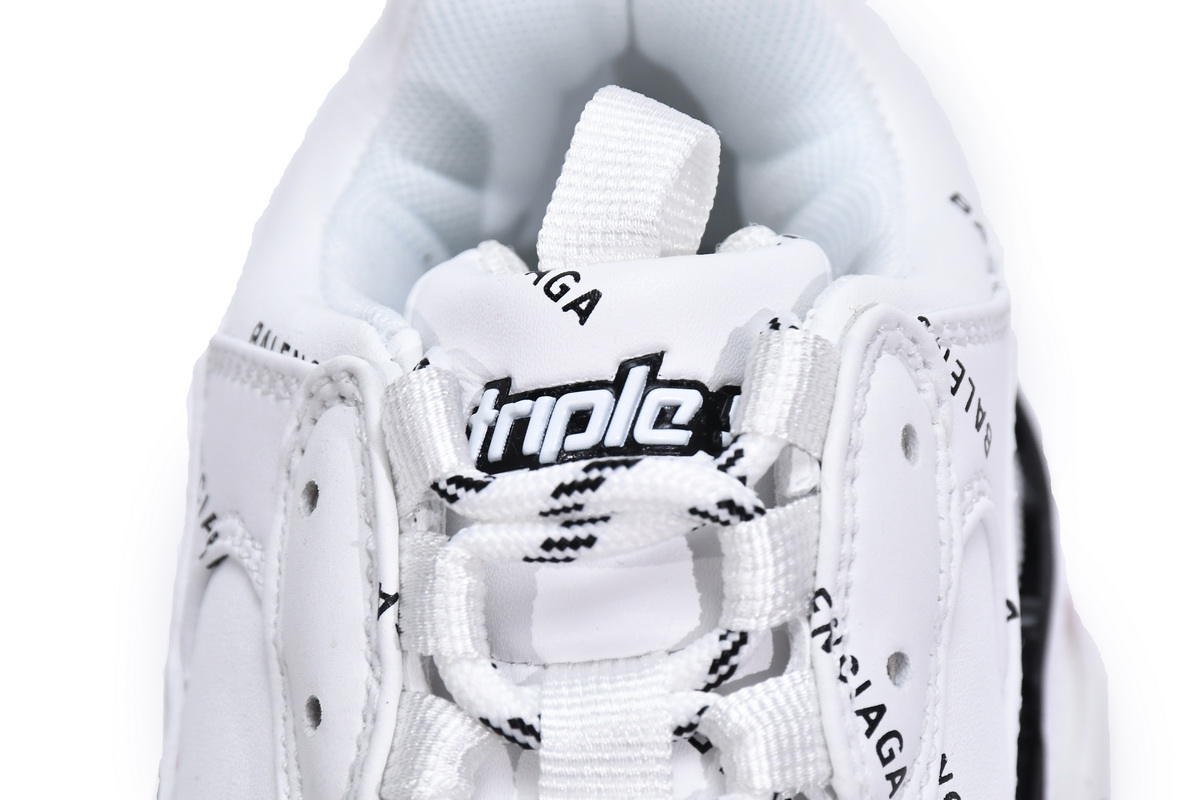 Balenciaga Triple S Letter White Rose Red 524039 W2FA4 9155 - Image 5