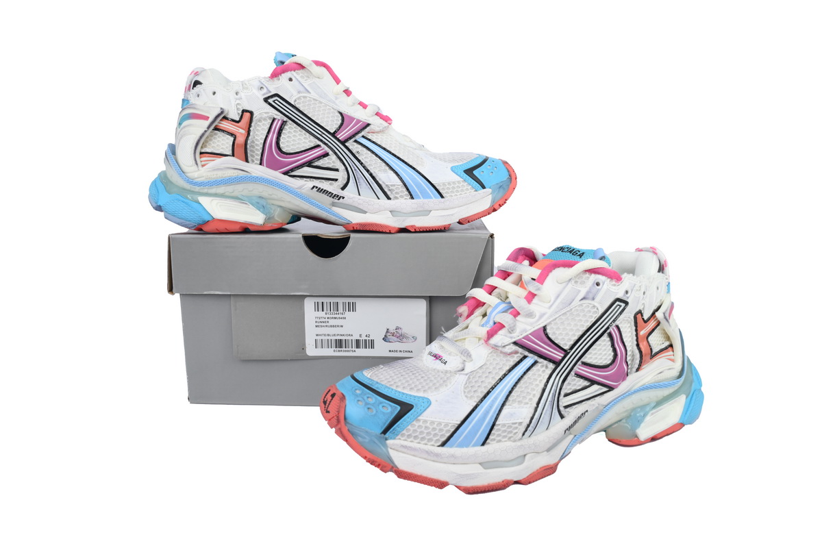 Balenciaga Wmns Runner Sneaker 'Grey Multi-Color' 772767 W3RMU 9458 - Image 6