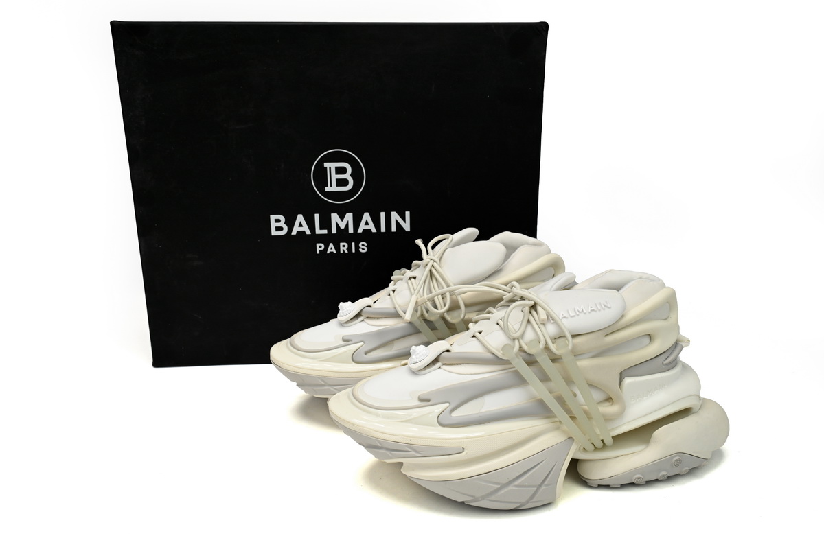 BALMAIN Multikolor Buty sportowe All White YM1VJ309 - Image 2