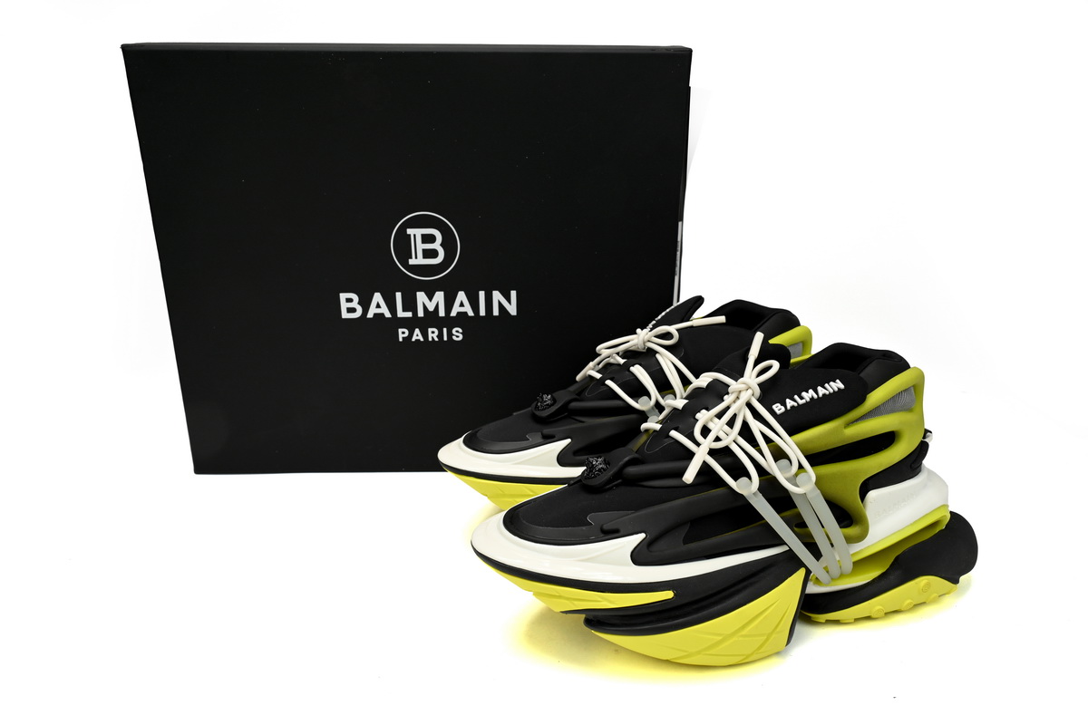 BALMAIN Multikolor Buty sportowe Black And Yellow YM1VJ309 - Image 2