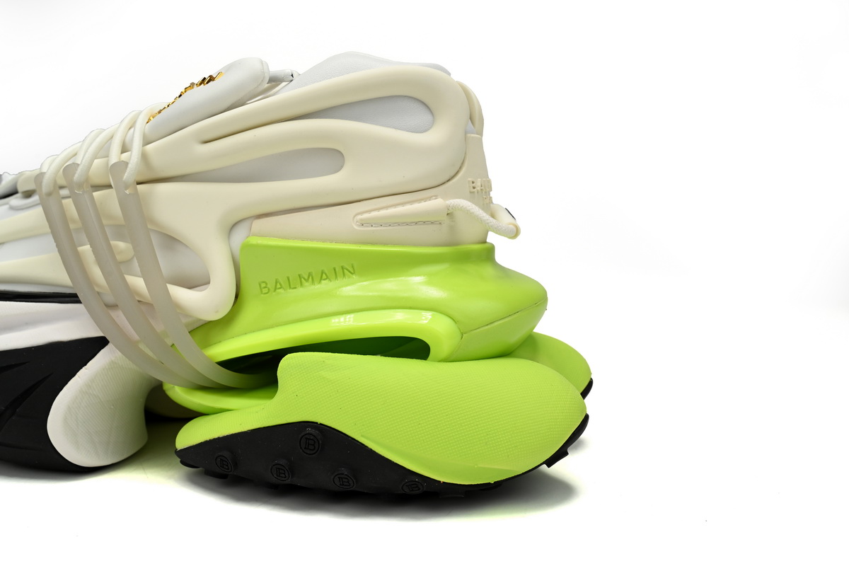 BALMAIN Multikolor Buty sportowe Black white and green YM1VJ309 - Image 9