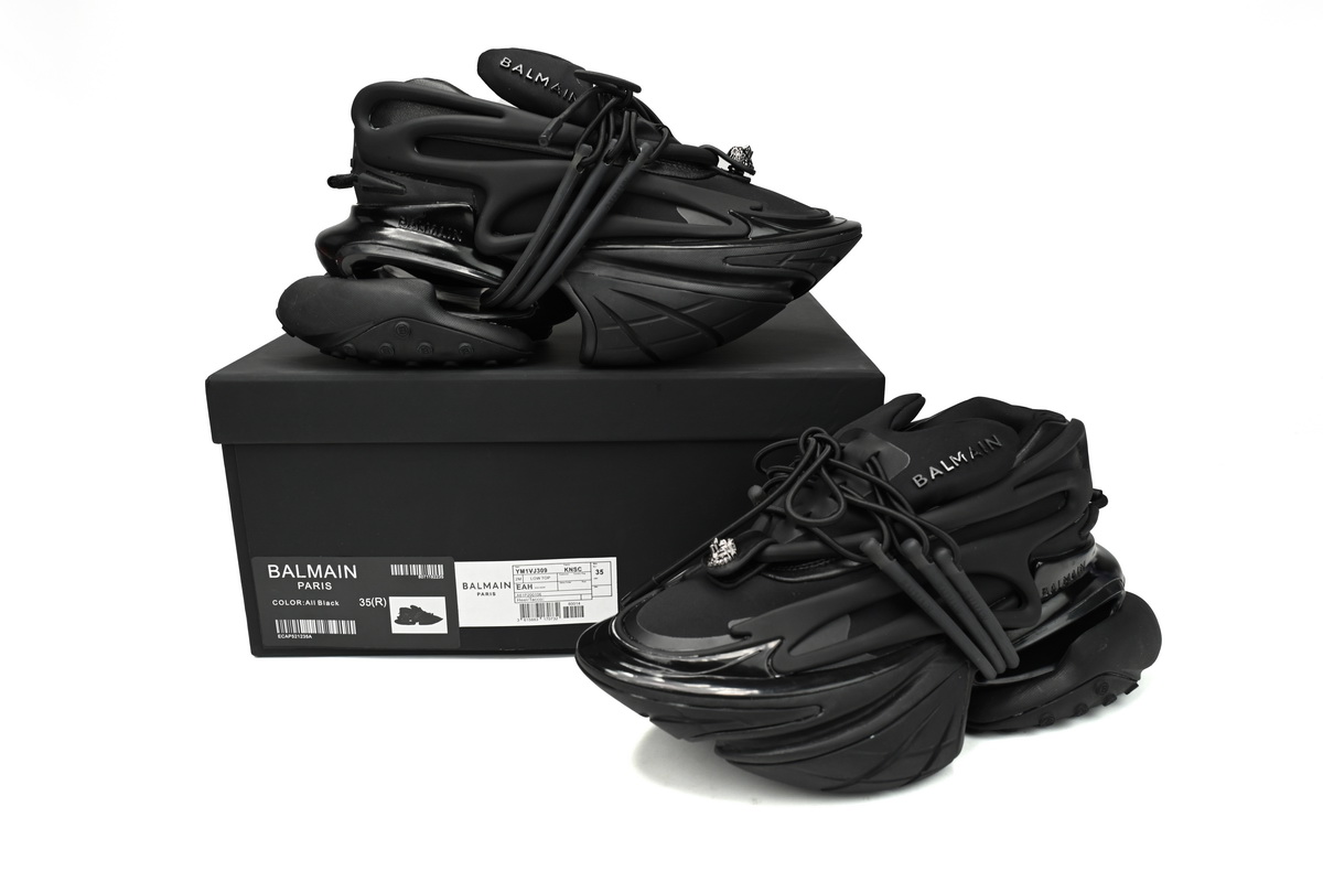 BALMAIN Multikolor Buty sportowe Black YM1VJ309 - Image 3