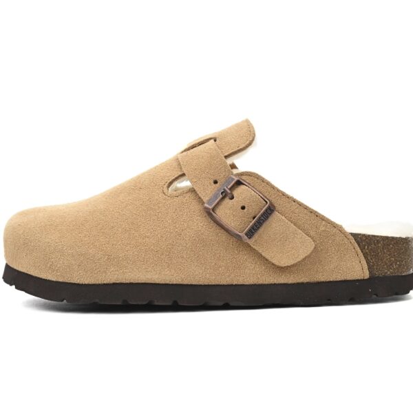 Birkenstock Boston Shearling Suede Leather Mink 1001141