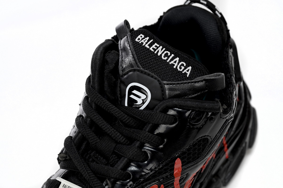 Balenciaga Runner Black And Red Characters 677402 W3RB1 0102 - Image 4