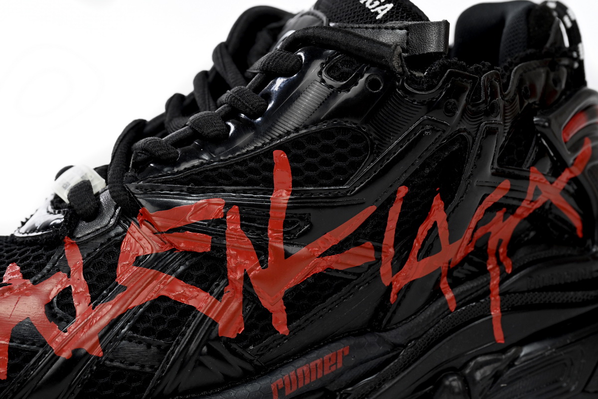 Balenciaga Runner Black And Red Characters 677402 W3RB1 0102 - Image 7
