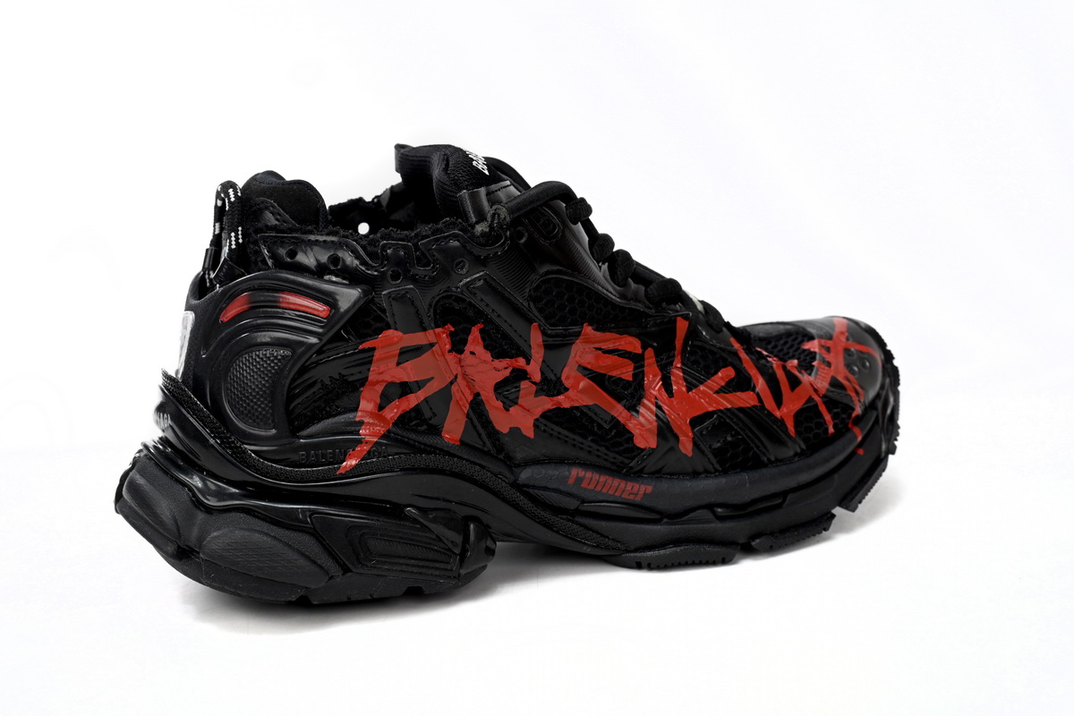 Balenciaga Runner Black And Red Characters 677402 W3RB1 0102 - Image 12