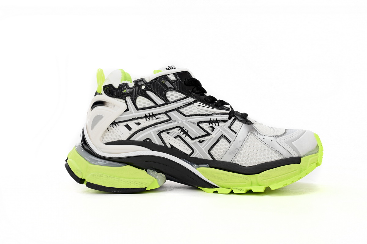 Balenciaga Runner Black white, and Yellow 677402 W3RBP 1093 - Image 4