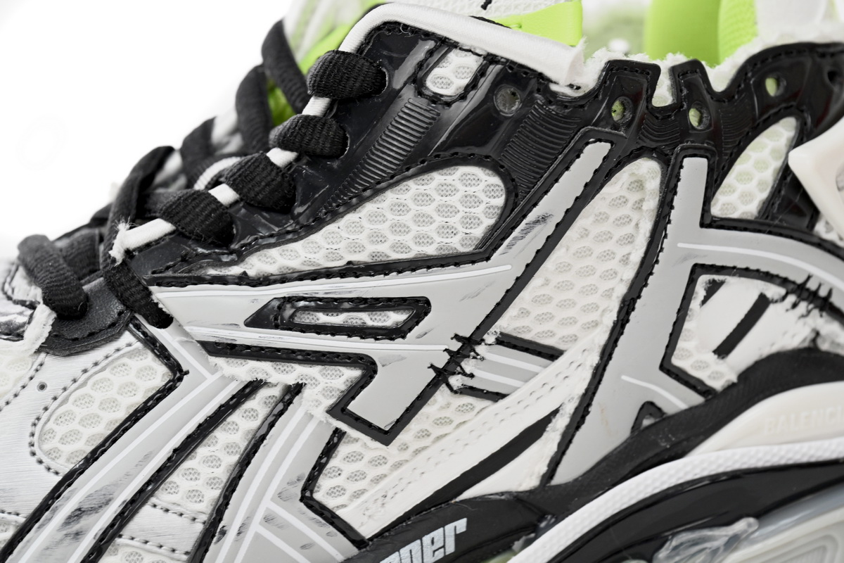 Balenciaga Runner Black white, and Yellow 677402 W3RBP 1093 - Image 10