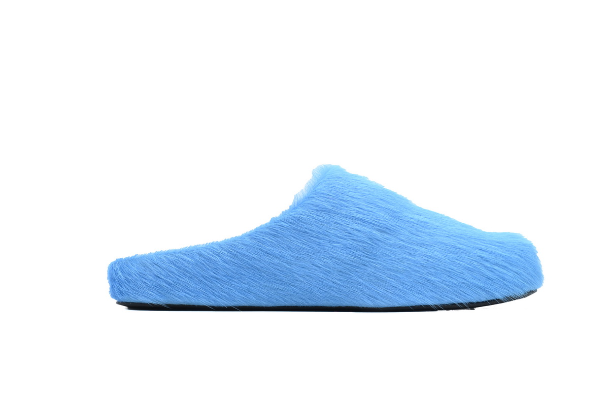 Marni Long-hair Calfskin Fussbett Sabot Blue SBMR000600P412200B50 - Image 6