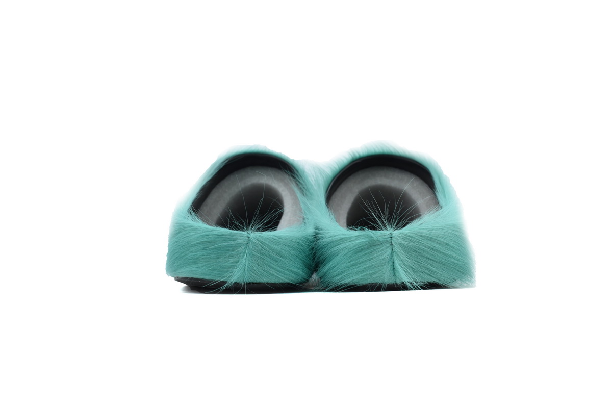 Marni Long-hair Calfskin Fussbett Sabot Dark Green SBMR000600P412200V38 - Image 4