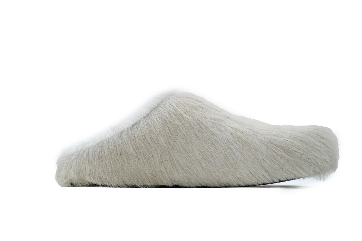 Marni Long-hair Calfskin Fussbett Sabot Grey SBMR000600P412200N15 - Image 6