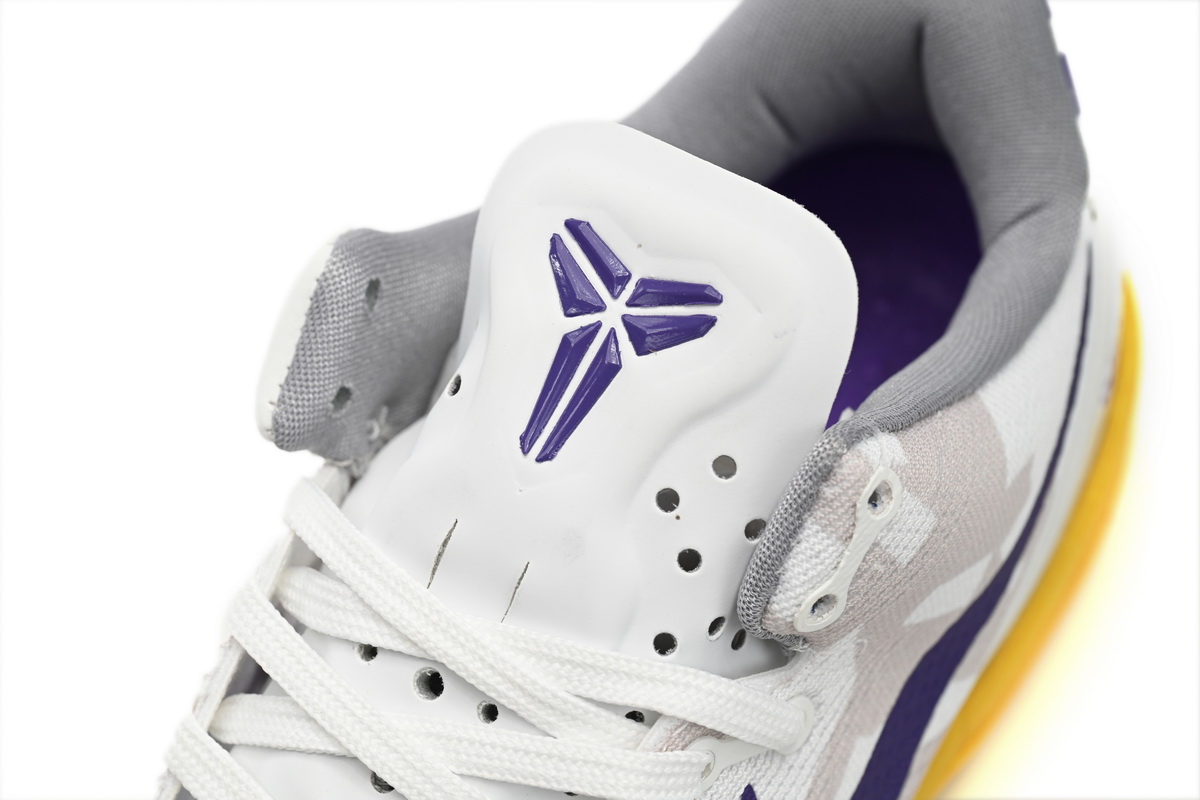 Nike Kobe 8 Low White/Purple-Yello 555035-101 - Image 7