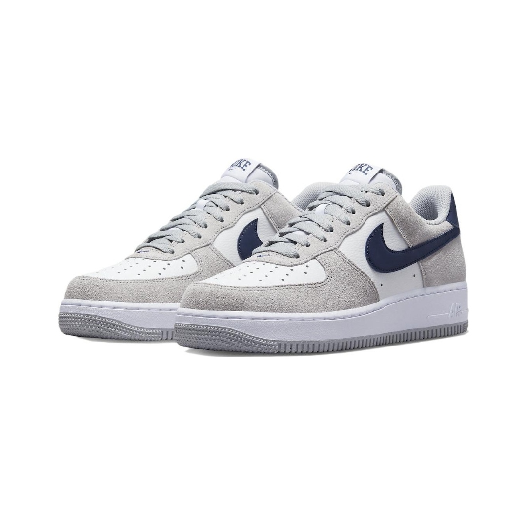 Nike Air Force 1 Low Sneakers White Gray Blue - Image 4