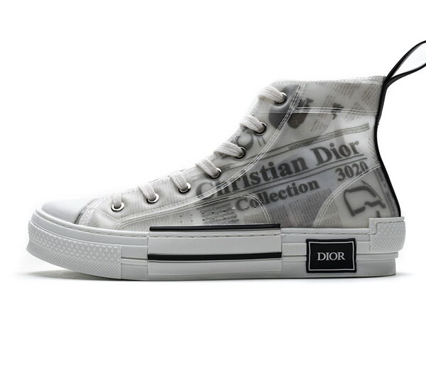 Dior B23 Oblique Transparency High H565 White Black