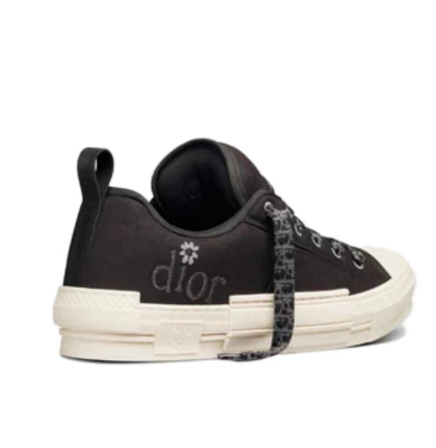Dior B23 Skater Low Top ERL Black Cotton Canvas 3SN292ZWC_H968 - Image 3