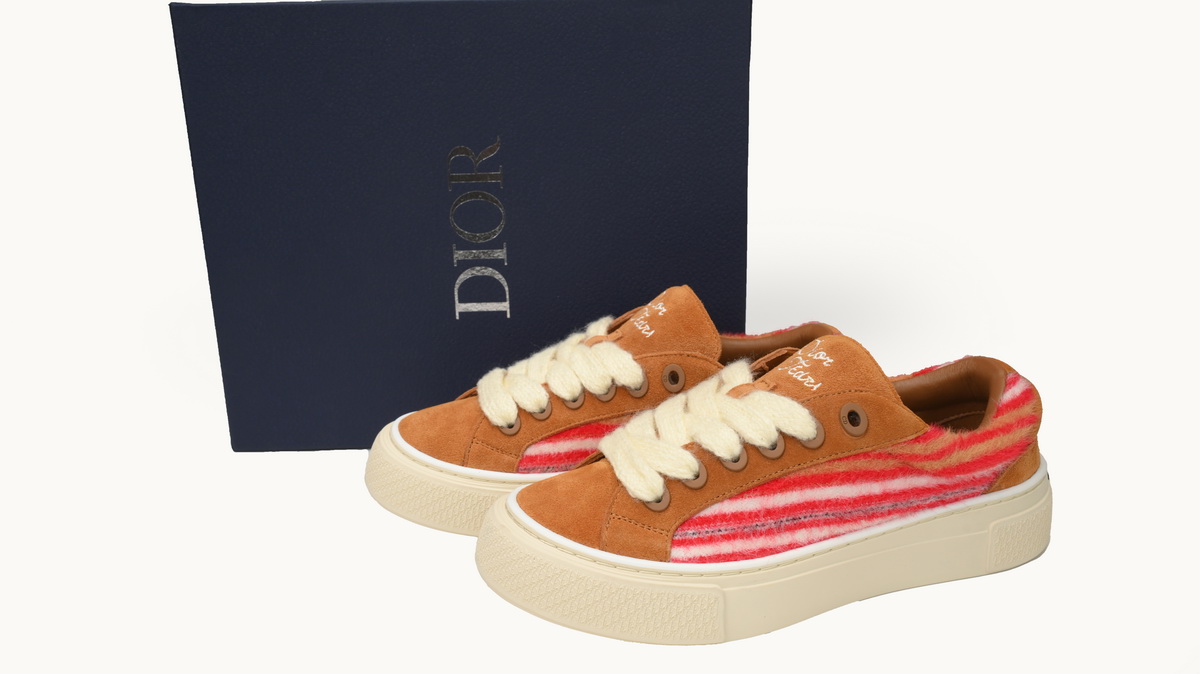Dior B33 Sneakers  Release Brown Red Stripes 3SN272 ZIR1 6536 - Image 2