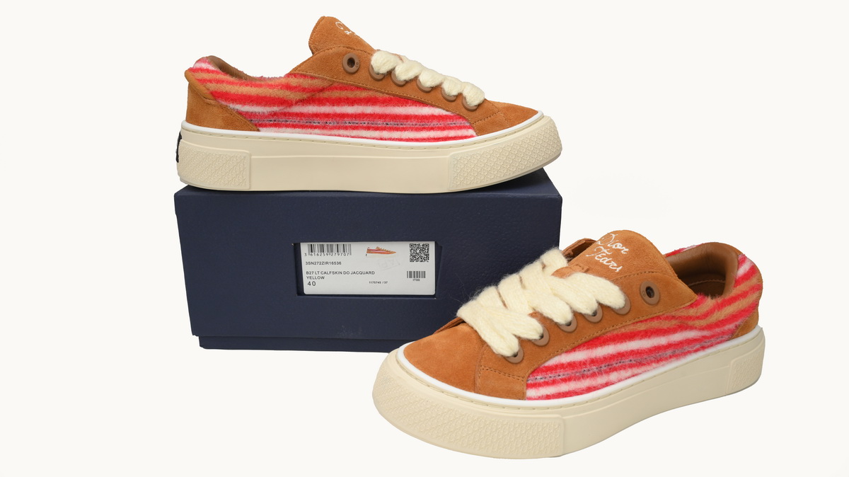 Dior B33 Sneakers  Release Brown Red Stripes 3SN272 ZIR1 6536 - Image 3