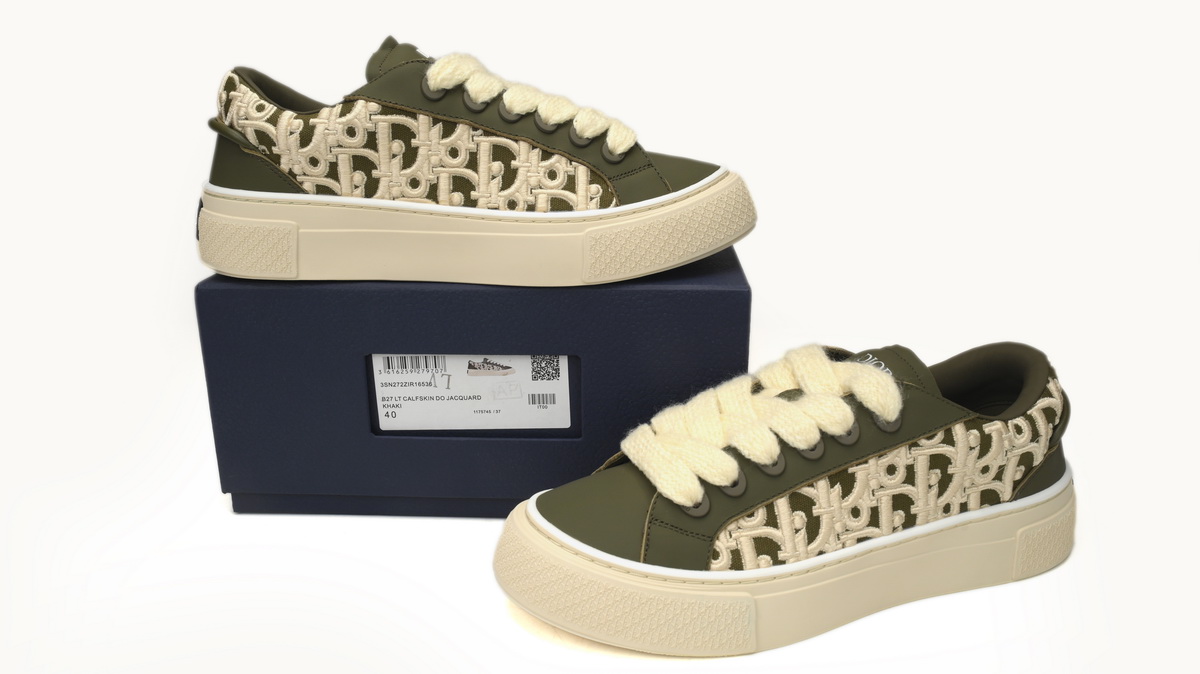 Dior B33 Sneakers  Release Khaki Embroidery 3SN272 ZIR1 6536 - Image 2