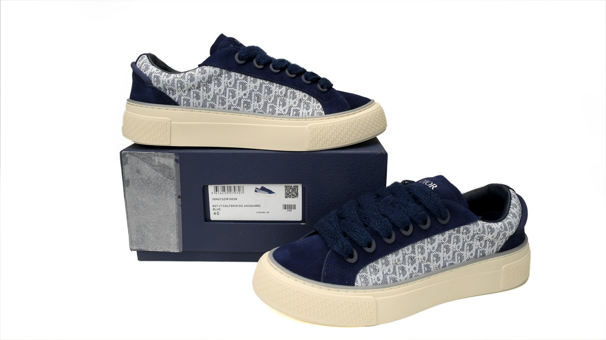 Dior B33 Sneakers Release White Blue 3SN272 ZIR1 6536 - Image 3