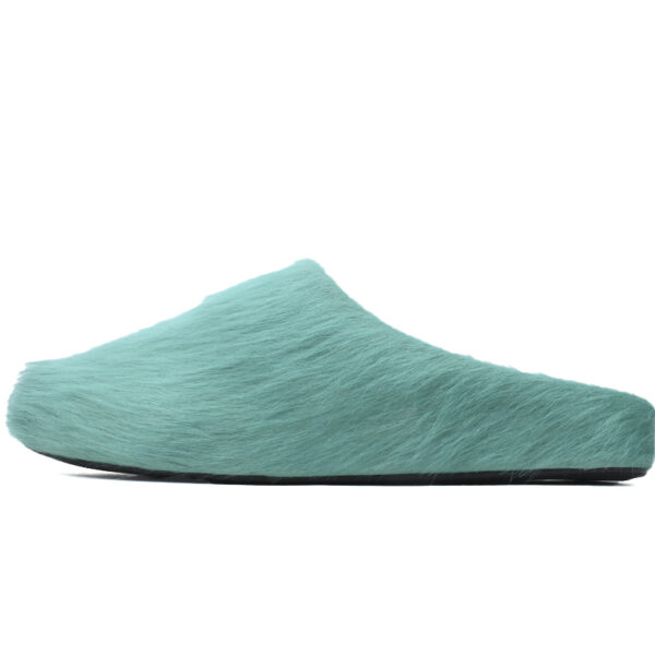 Marni Long-hair Calfskin Fussbett Sabot Dark Green SBMR000600P412200V38