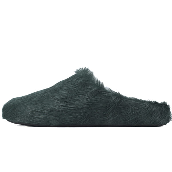 Marni Long-hair Calfskin Fussbett Sabot Deep Green SBMR000600P412200V78