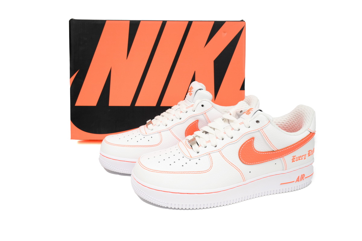 Nike Air Force 1 Low Vlone White Orange AA5360-100 - Image 2