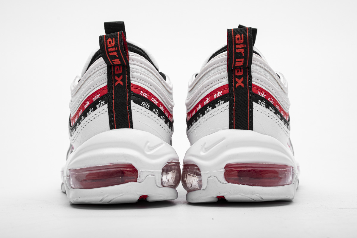 Nike Air Max 97 Sketch Logo White Black Red CK9397-100 - Image 6