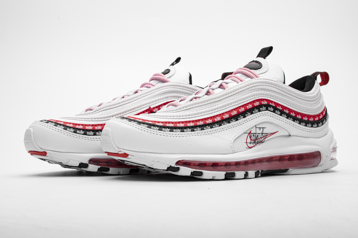 Nike Air Max 97 Sketch Logo White Black Red CK9397-100 - Image 4