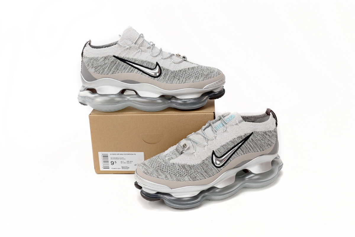Nike Air Max Scorpion FK Lemon Grey Silver FD4612-001 - Image 2