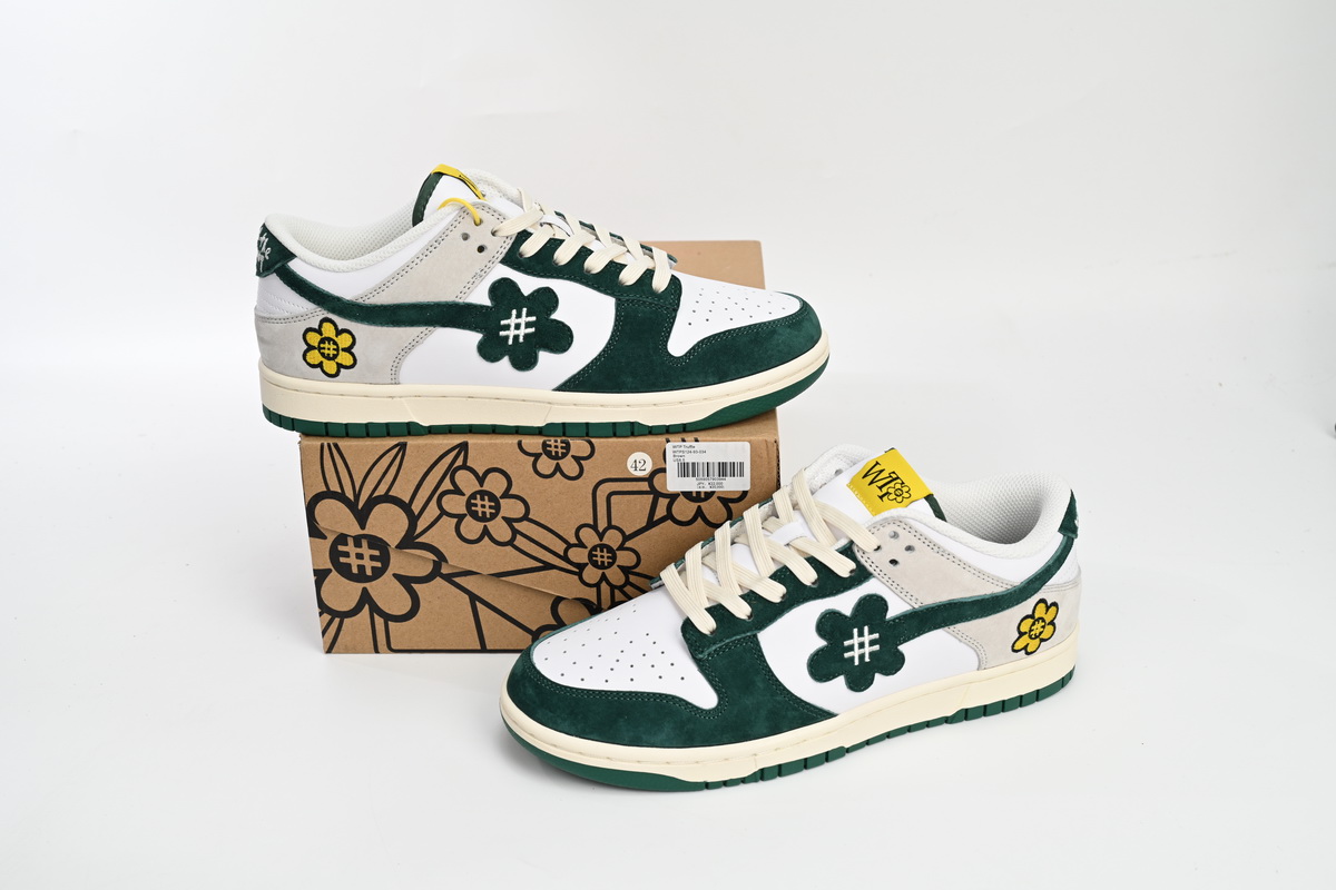 Nike SB Dunk Low WTP"MOSS" DUNK White Blue 124-93-034 - Image 2