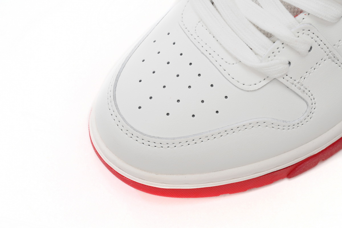 OFF-WHITE Out Of Office "OOO" Low Tops White Red OMIA189F22LEA0010125 - Image 6