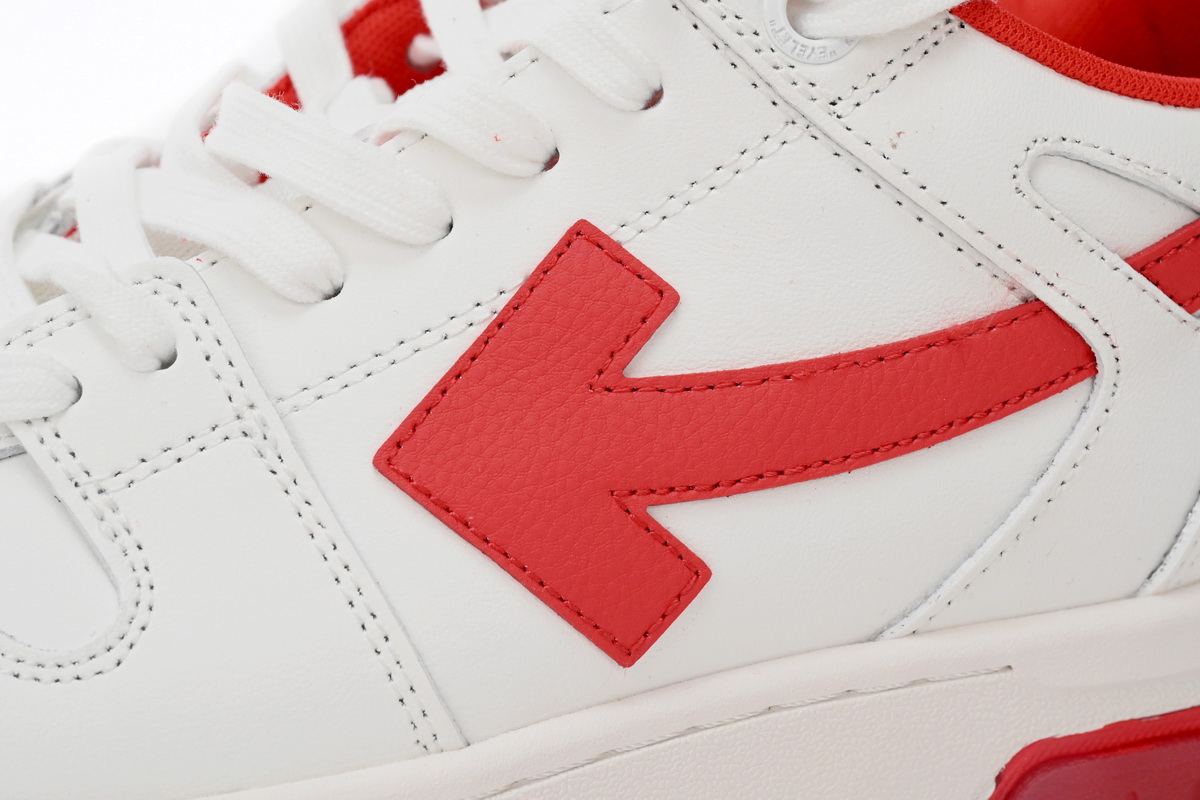 OFF-WHITE Out Of Office "OOO" Low Tops White Red OMIA189F22LEA0010125 - Image 7