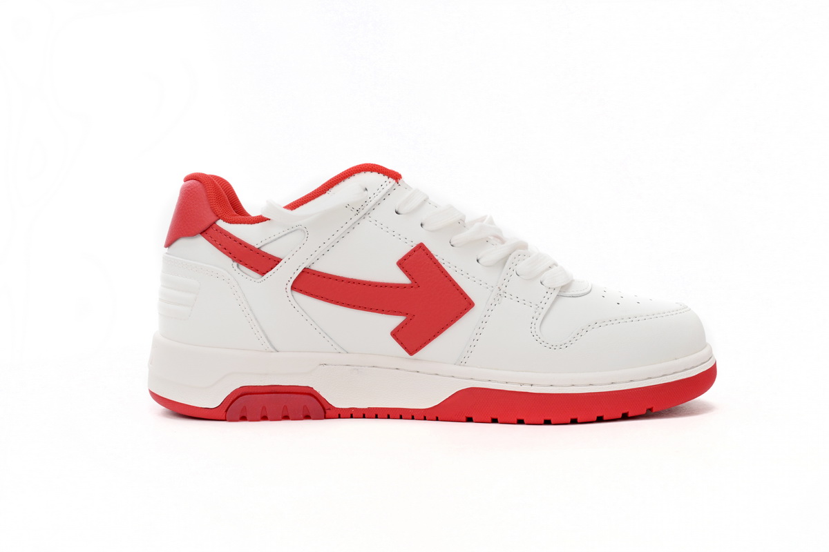 OFF-WHITE Out Of Office "OOO" Low Tops White Red OMIA189F22LEA0010125 - Image 5