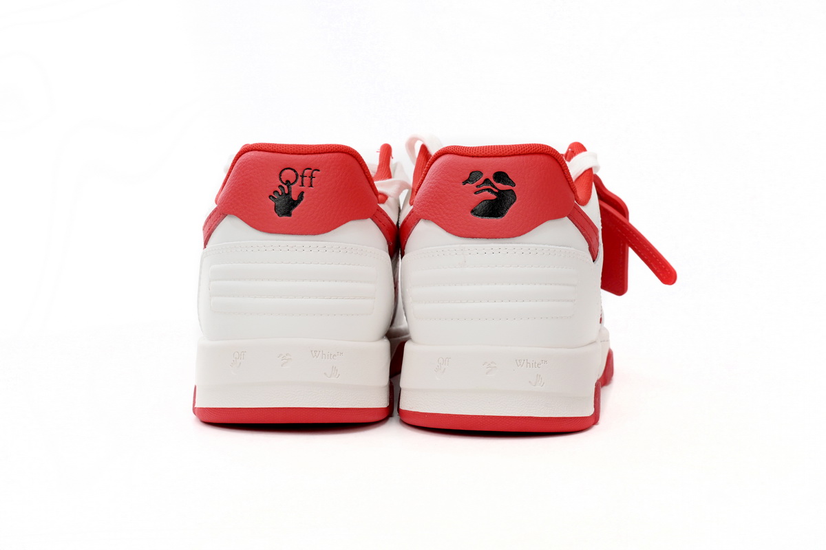 OFF-WHITE Out Of Office "OOO" Low Tops White Red OMIA189F22LEA0010125 - Image 3