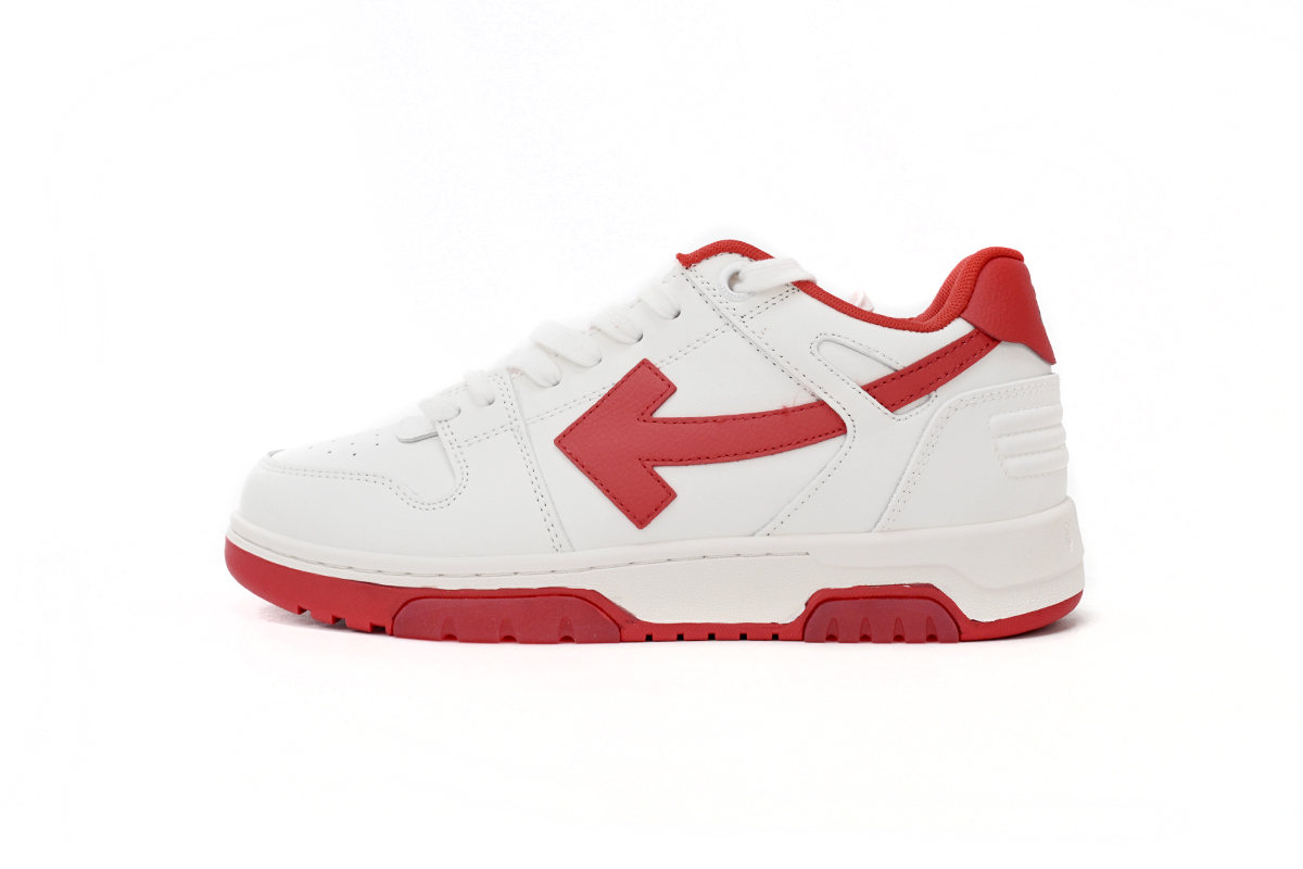 OFF-WHITE Out Of Office "OOO" Low Tops White Red OMIA189F22LEA0010125 - Image 1
