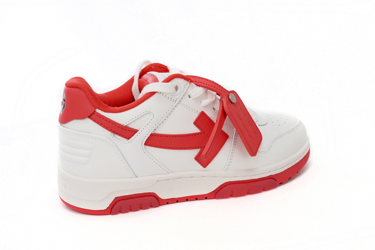 OFF-WHITE Out Of Office "OOO" Low Tops White Red OMIA189F22LEA0010125 - Image 9