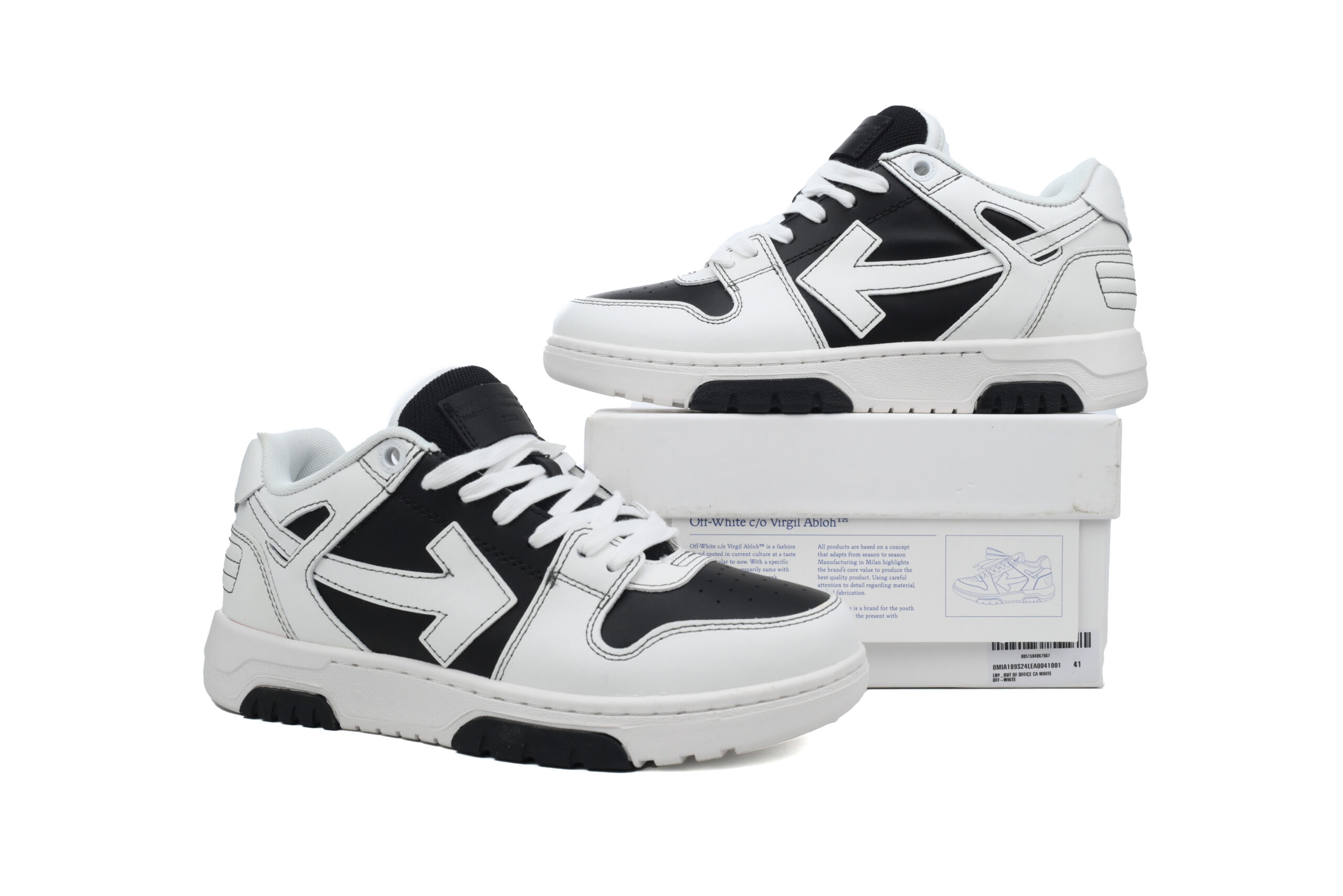 OFF-WHITE Out Of Office White White Gray Black OMIA189S 24LEA004 1001 - Image 3