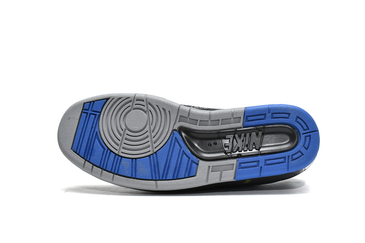 Off White x Air Jordan 2 Retro Low SP Black and Varsity Roy  DJ4375-004 - Image 9