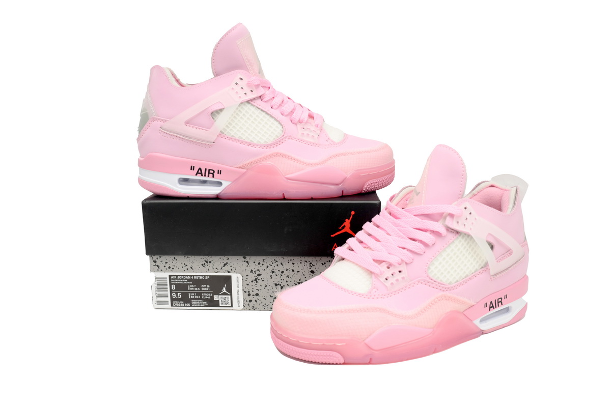 OFF White x Air Jordan 4 Pink Co Branding  CV9388-105 - Image 2