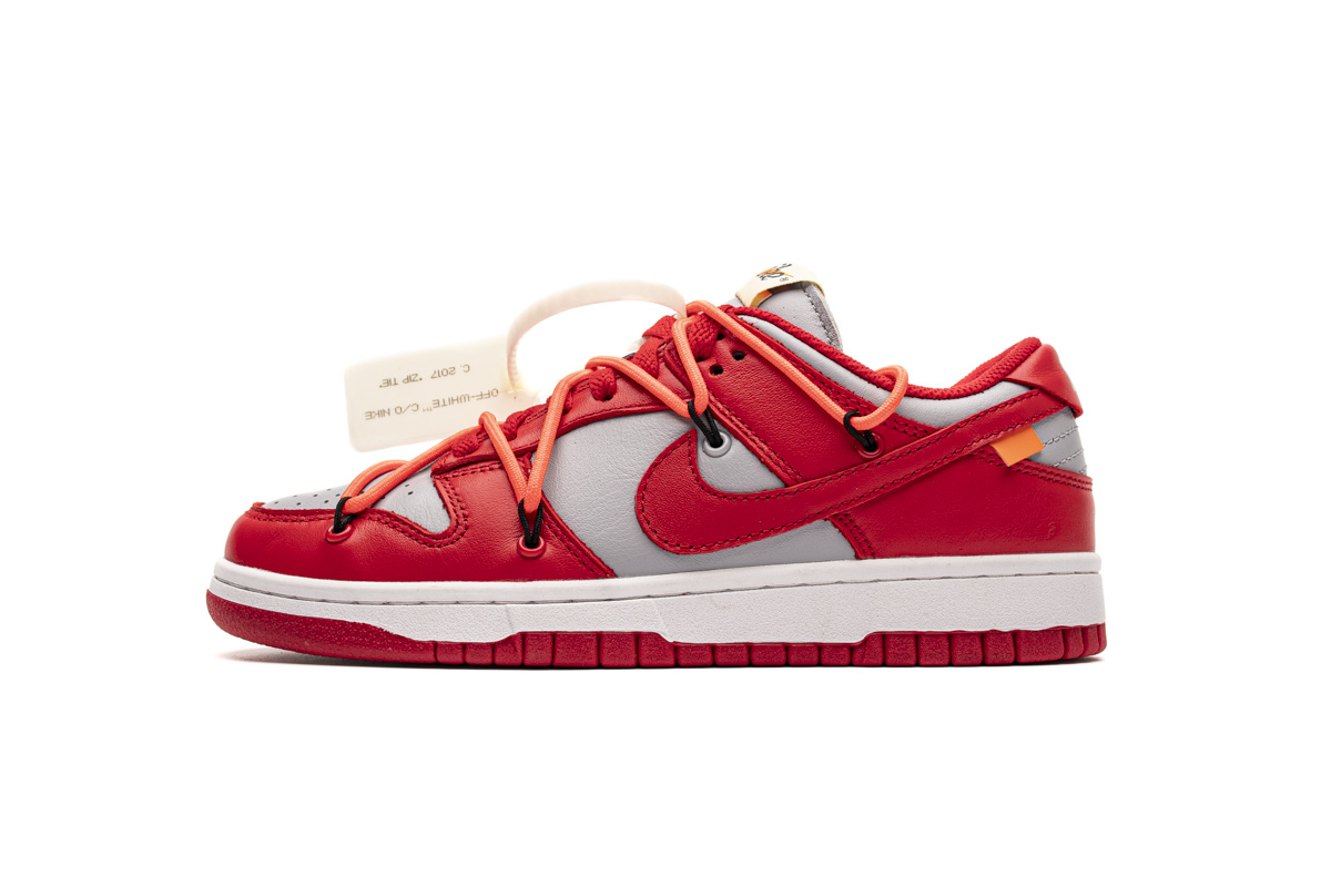 OFF White X Nike Dunk Low University Red CT0856-600 - Image 1